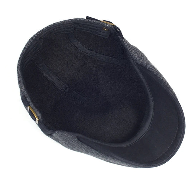 Men's Wool Flat Cap in Classic Cut – Heritage-Inspired Style