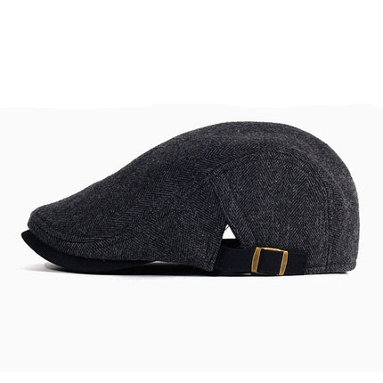 Men's Wool Flat Cap in Classic Cut – Heritage-Inspired Style