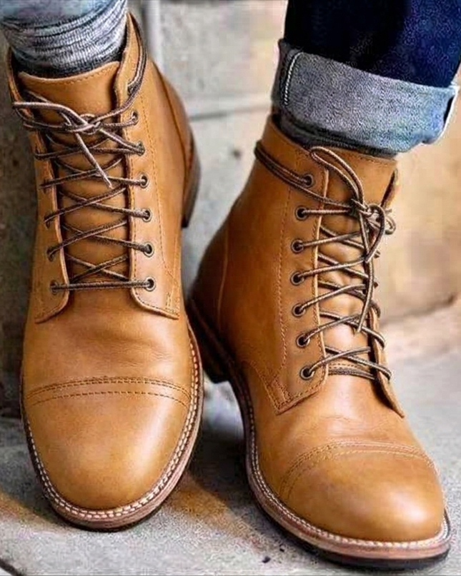 Men's Work Boots in Regular Fit – Lace Up Cap Toe