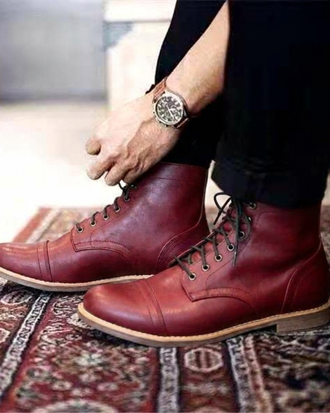 Men's Work Boots in Regular Fit – Lace Up Cap Toe