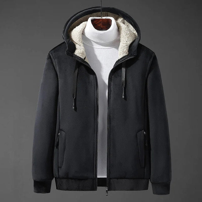 Men's Zip-Up Hoodie – Fleece-Lined Hooded Everyday Jacket