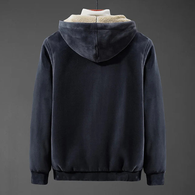 Men's Zip-Up Hoodie – Fleece-Lined Hooded Everyday Jacket