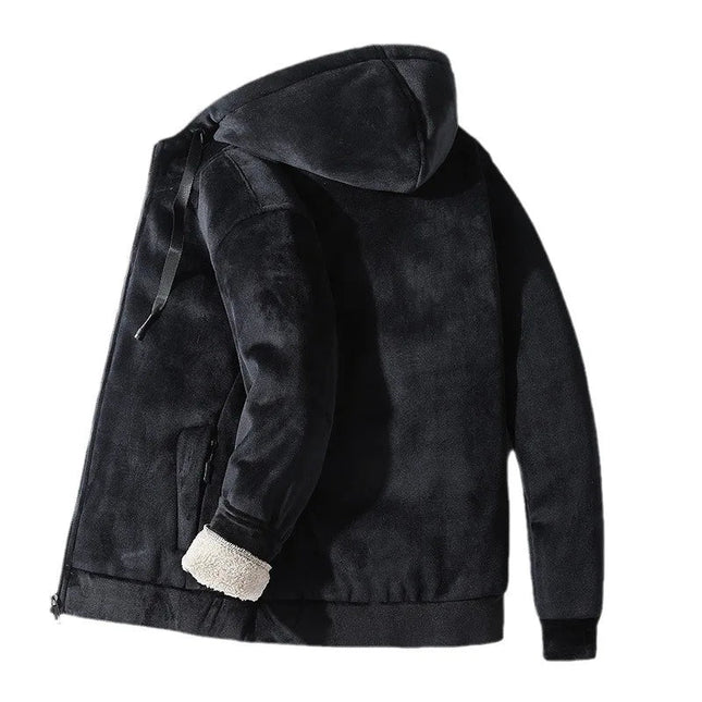 Men's Zip-Up Hoodie – Fleece-Lined Hooded Everyday Jacket