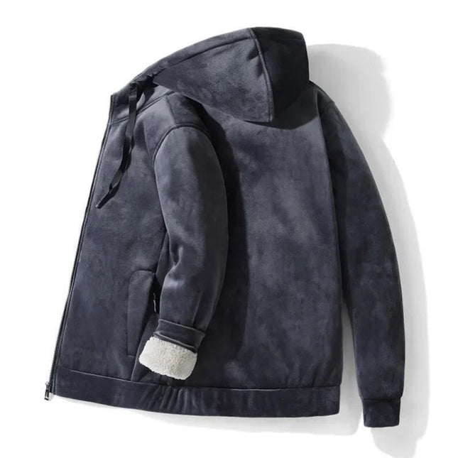 Men's Zip-Up Hoodie – Fleece-Lined Hooded Everyday Jacket