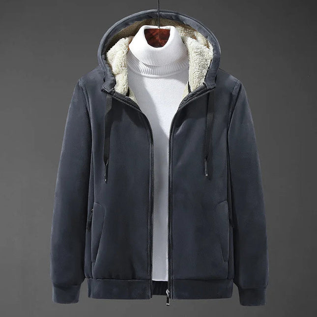 Men's Zip-Up Hoodie – Fleece-Lined Hooded Everyday Jacket