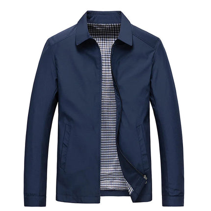 Nathan | Lightweight Zip-Up Jacket with Spread Collar