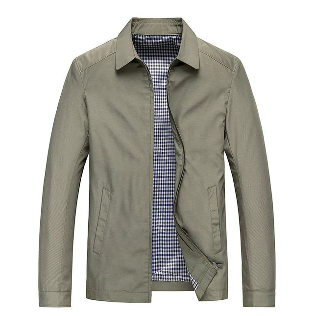 Nathan | Lightweight Zip-Up Jacket with Spread Collar