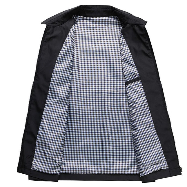 Nathan | Lightweight Zip-Up Jacket with Spread Collar