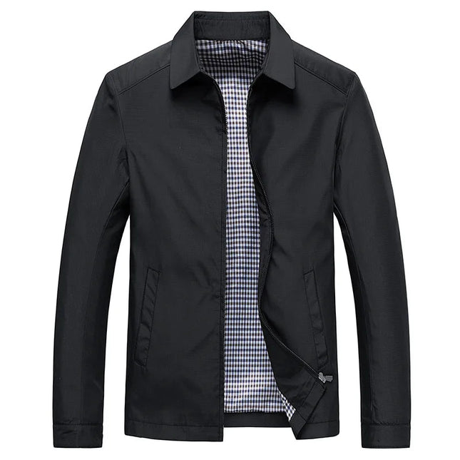 Nathan | Lightweight Zip-Up Jacket with Spread Collar