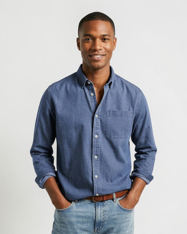 Nathaniel | Classic Long Sleeve Button-Up Casual Shirt