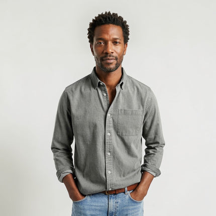 Nathaniel | Classic Long Sleeve Button-Up Casual Shirt