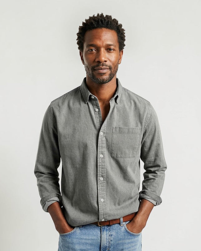 Nathaniel | Classic Long Sleeve Button-Up Casual Shirt