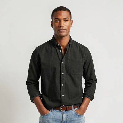 Nathaniel | Classic Long Sleeve Button-Up Casual Shirt