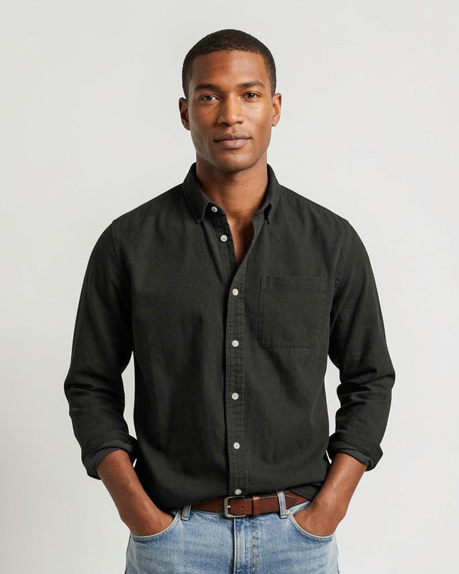 Nathaniel | Classic Long Sleeve Button-Up Casual Shirt