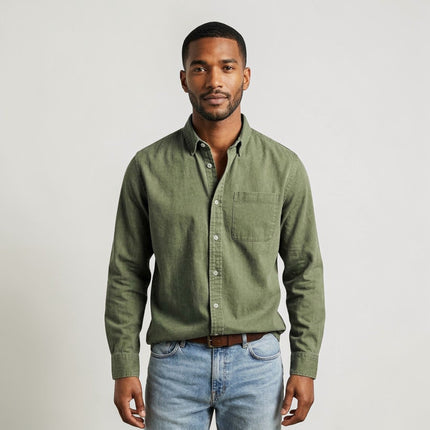 Nathaniel | Classic Long Sleeve Button-Up Casual Shirt
