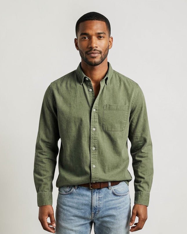 Nathaniel | Classic Long Sleeve Button-Up Casual Shirt
