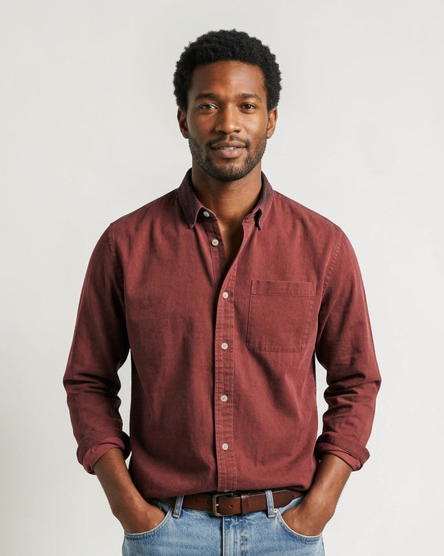 Nathaniel | Classic Long Sleeve Button-Up Casual Shirt