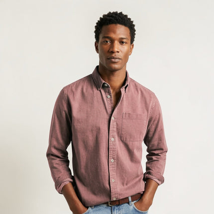 Nathaniel | Classic Long Sleeve Button-Up Casual Shirt