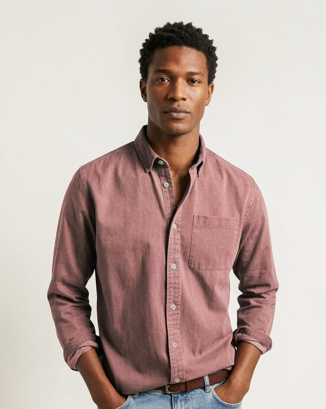 Nathaniel | Classic Long Sleeve Button-Up Casual Shirt