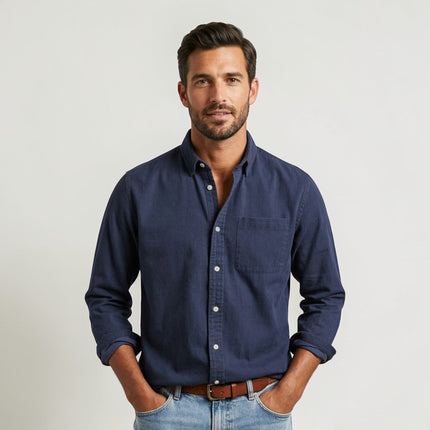 Nathaniel | Classic Long Sleeve Button-Up Casual Shirt