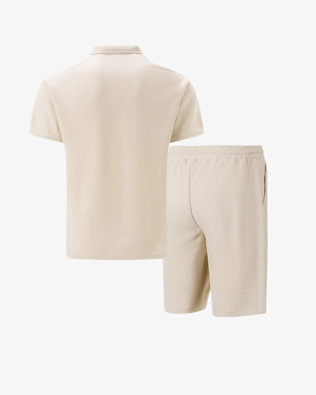 Nolan | Zip Polo Shirt and Shorts Set for Men