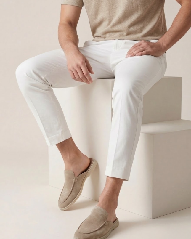 Oliver | Slip-On Open Heel Mule Loafers with Stitched Detail