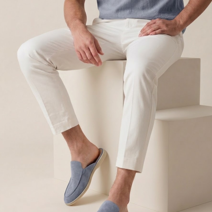 Oliver | Slip-On Open Heel Mule Loafers with Stitched Detail