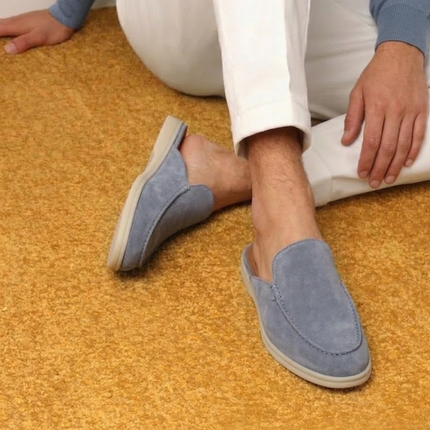Oliver | Slip-On Open Heel Mule Loafers with Stitched Detail