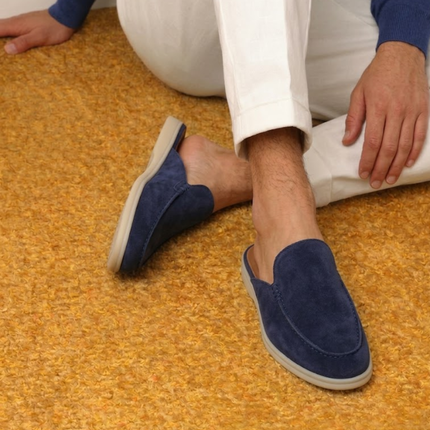 Oliver | Slip-On Open Heel Mule Loafers with Stitched Detail