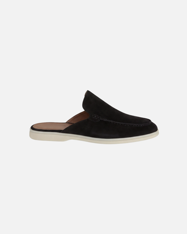 Oliver | Slip-On Open Heel Mule Loafers with Stitched Detail