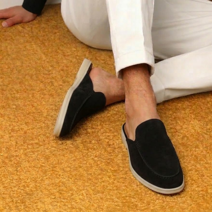 Oliver | Slip-On Open Heel Mule Loafers with Stitched Detail