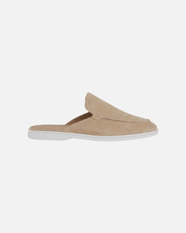 Oliver | Slip-On Open Heel Mule Loafers with Stitched Detail