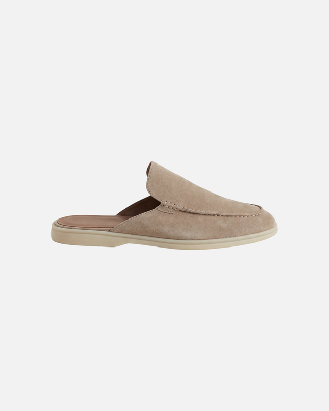 Oliver | Slip-On Open Heel Mule Loafers with Stitched Detail