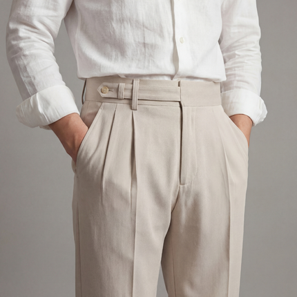 Oliver | Tailored Fit Smart Trousers with Pleated Front