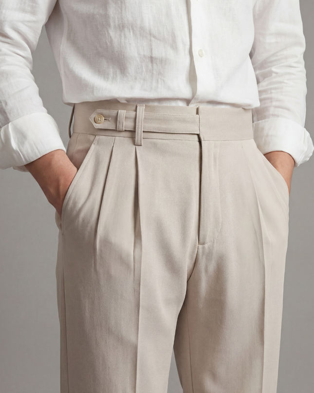 Oliver | Tailored Fit Smart Trousers with Pleated Front