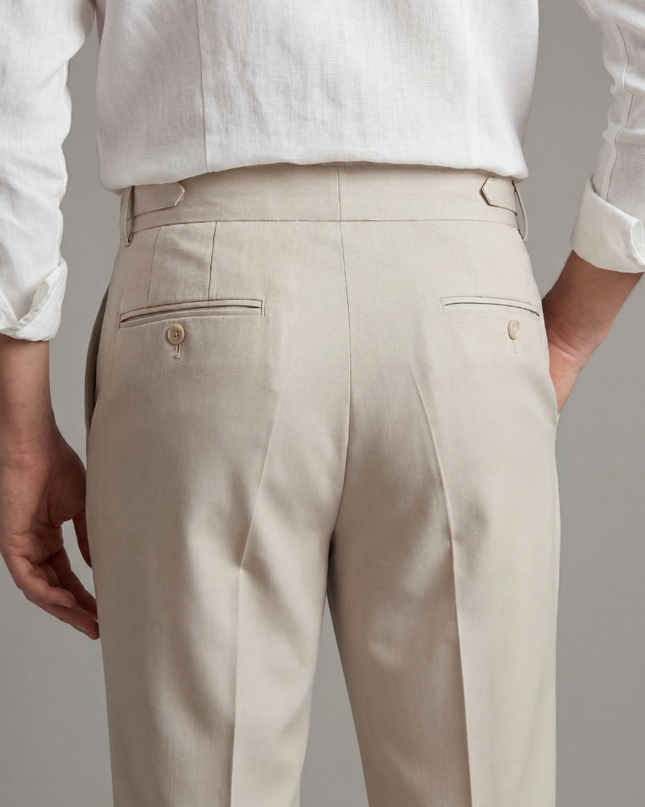 Oliver | Tailored Fit Smart Trousers with Pleated Front