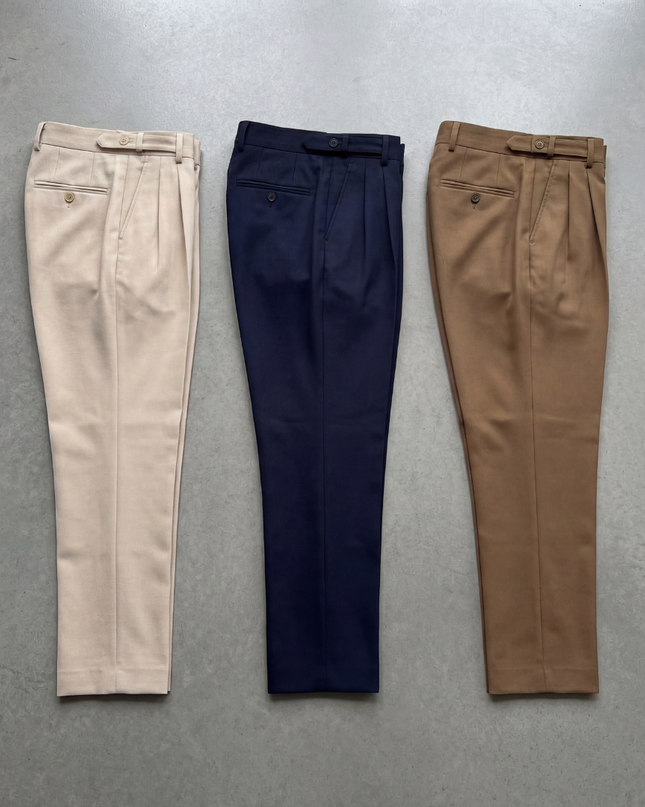 Oliver | Tailored Fit Smart Trousers with Pleated Front