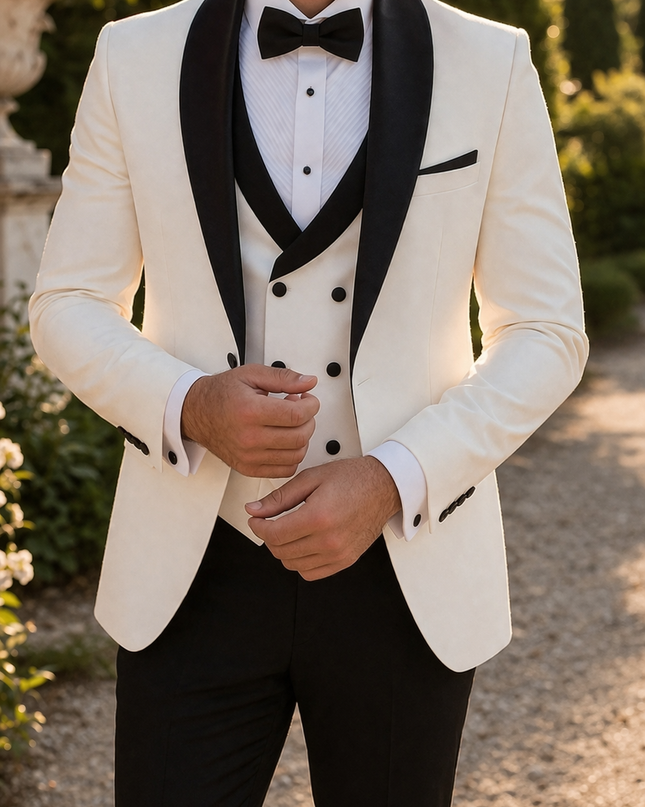 Otis | Tailored 3 Piece Shawl Lapel Wedding Suit Set
