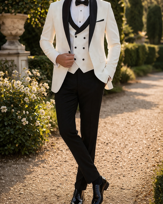 Otis | Tailored 3 Piece Shawl Lapel Wedding Suit Set