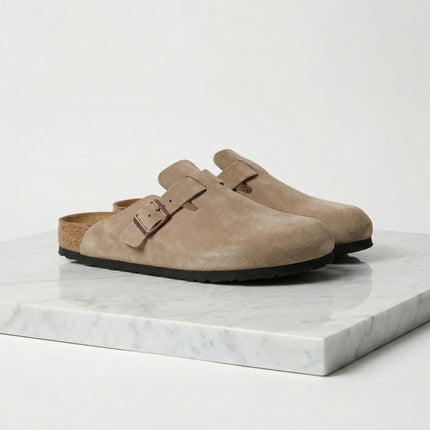 Owen | Suede Clogs with Adjustable Buckle Comfort Loafers