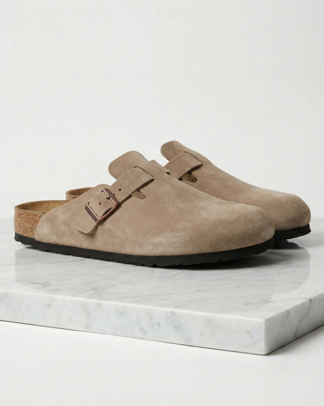Owen | Suede Clogs with Adjustable Buckle Comfort Loafers