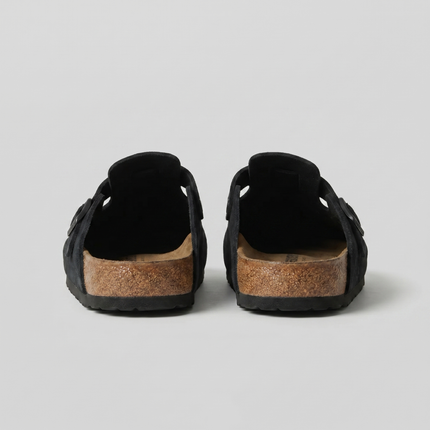 Owen | Suede Clogs with Adjustable Buckle Comfort Loafers