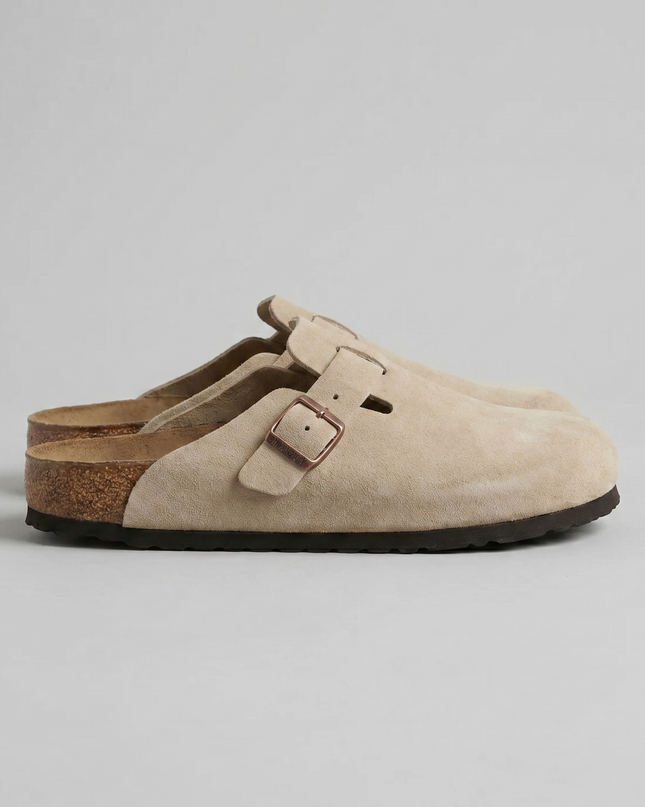 Owen | Suede Clogs with Adjustable Buckle Comfort Loafers
