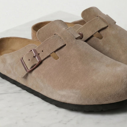 Owen | Suede Clogs with Adjustable Buckle Comfort Loafers