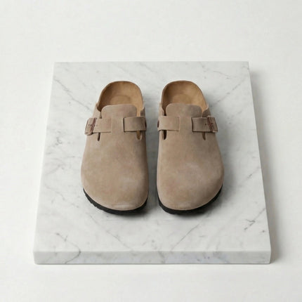 Owen | Suede Clogs with Adjustable Buckle Comfort Loafers