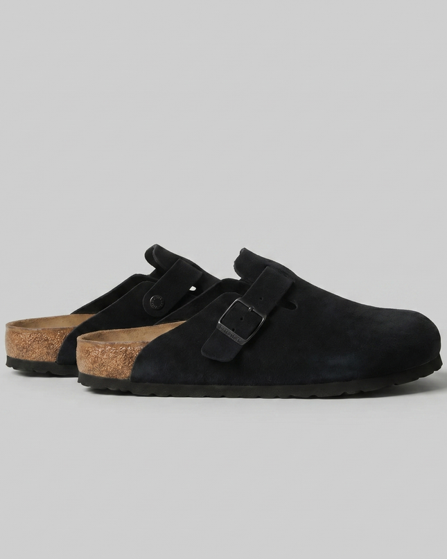 Owen | Suede Clogs with Adjustable Buckle Comfort Loafers