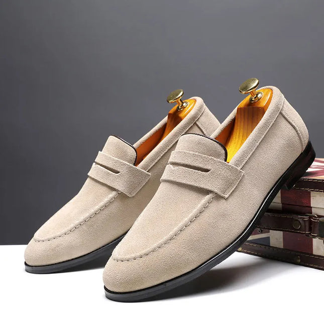 Sebastian | Penny Slip-On Loafers with Moc Toe Design