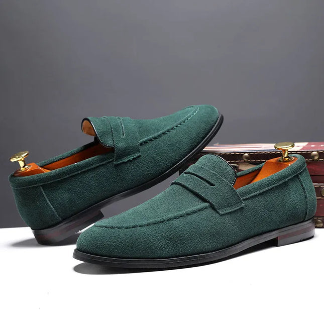 Sebastian | Penny Slip-On Loafers with Moc Toe Design