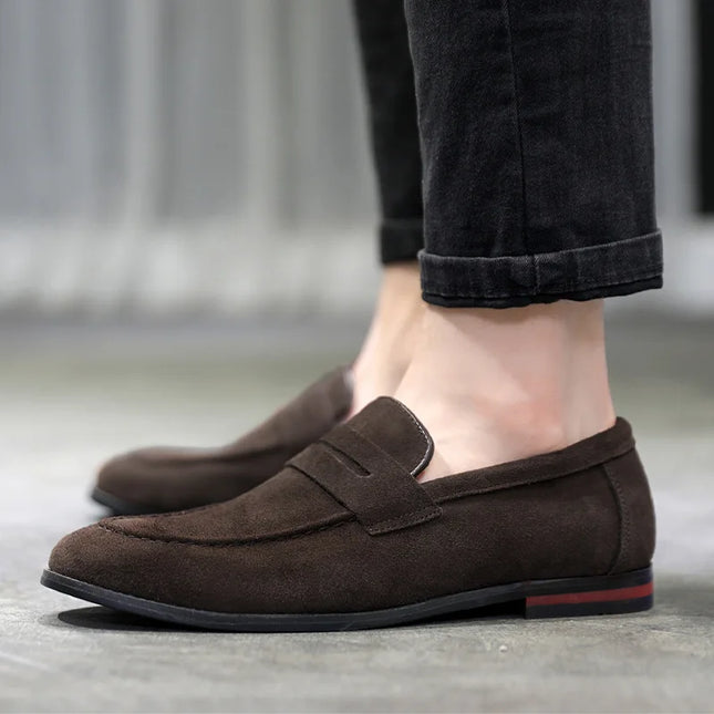 Sebastian | Penny Slip-On Loafers with Moc Toe Design