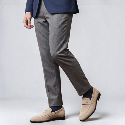 Sebastian | Penny Slip-On Loafers with Moc Toe Design